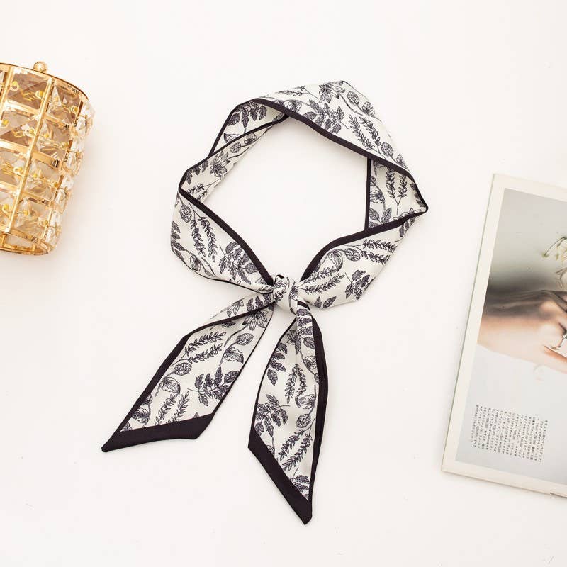 SOFT SILKY SKINNY TWILLY SCARF NECKLACE WRAP