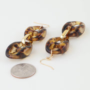 Tortoise Mariner Chain Drop Earrings