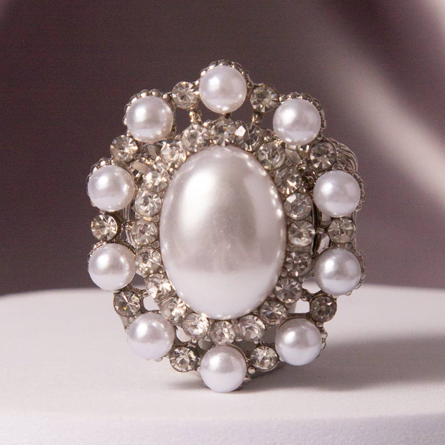 Oval Pearl Stretch Ring