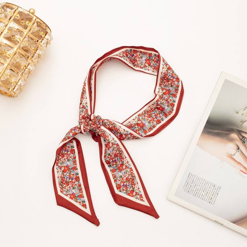 SOFT SILKY SKINNY TWILLY SCARF NECKLACE WRAP