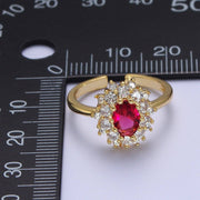 Fuchsia CZ Adjustable Ring