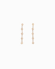 Mother of Pearl Clover Linear Cup Chain Drop Earrings