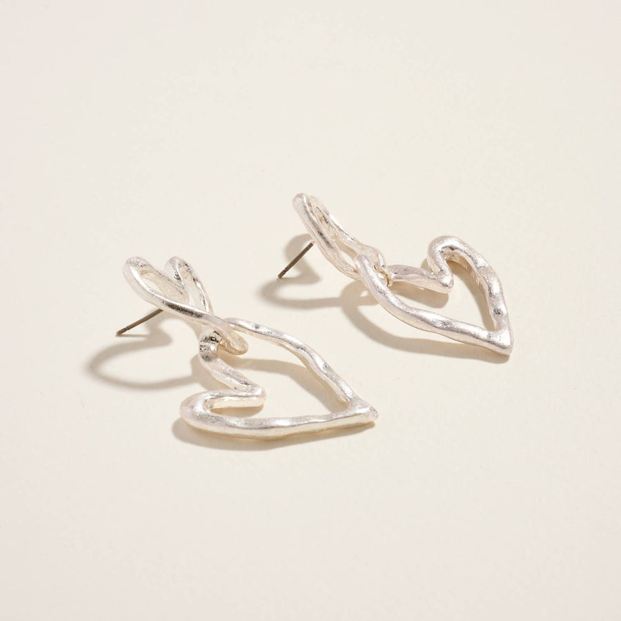 HEART Vintage FRAMED EARRINGS