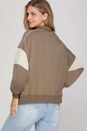 Mocha Half Zip