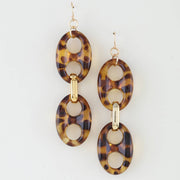 Tortoise Mariner Chain Drop Earrings