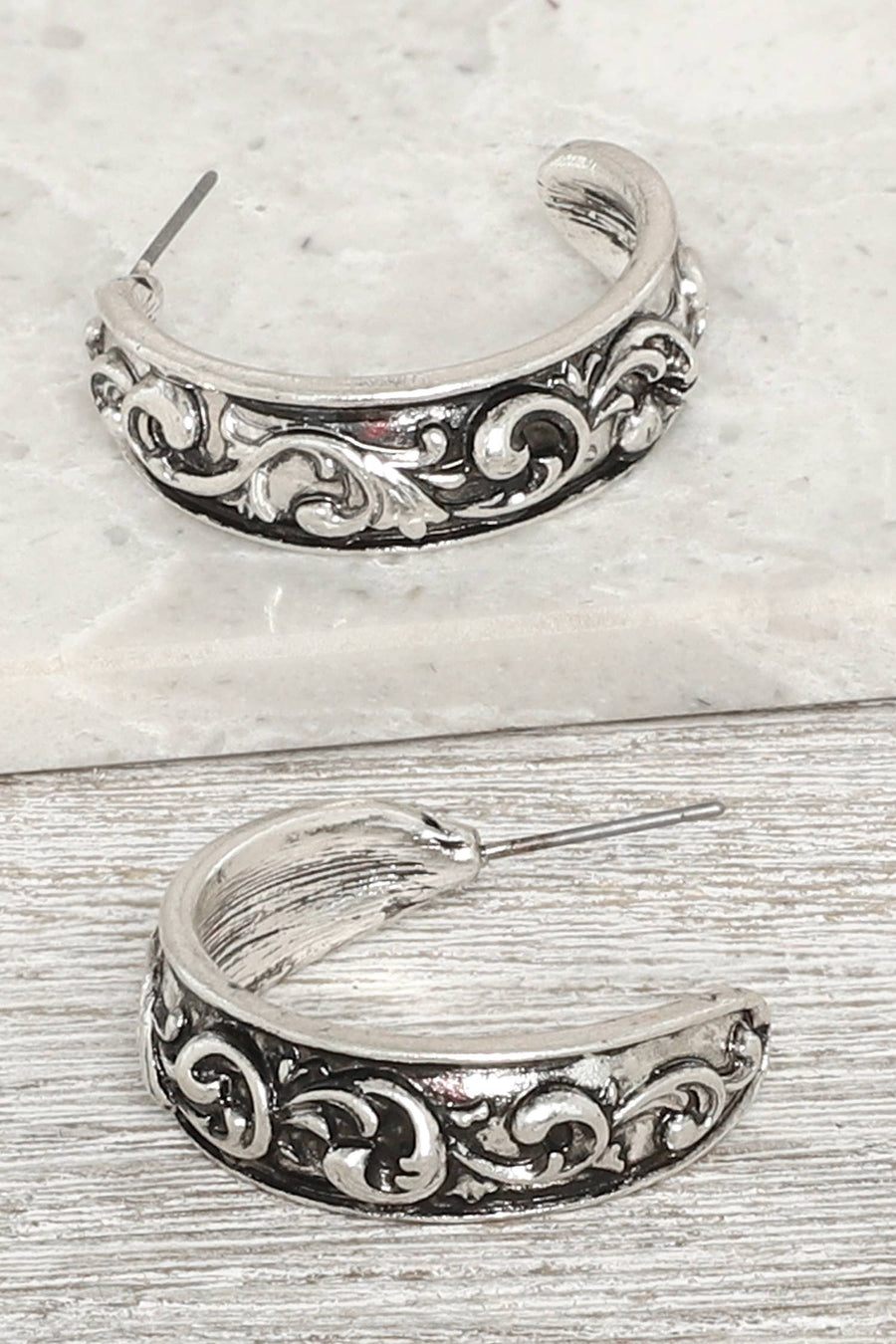 Western Filigree Hoop Earrings