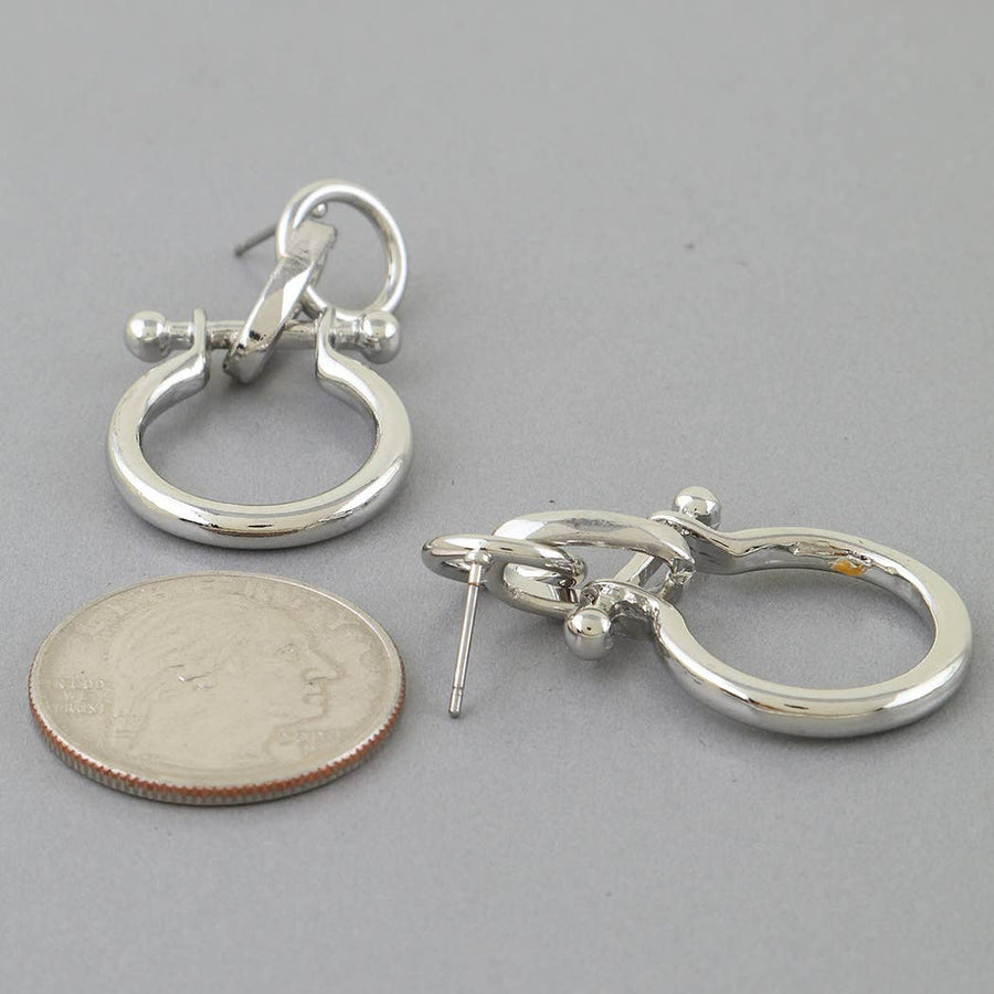 Modern Horseshoe Drop Earrings
