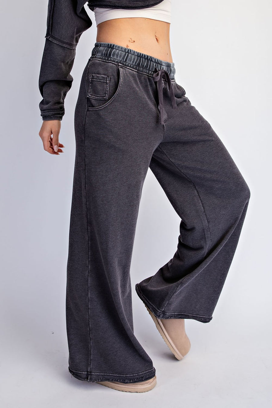 Everyday Wide Leg Pants- Black