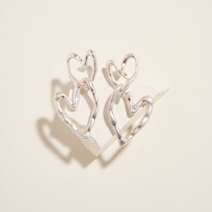 HEART Vintage FRAMED EARRINGS