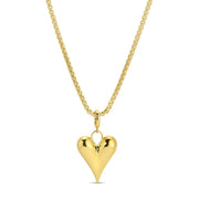 Long Or Doubled Up Elongated Bubble Heart Necklace