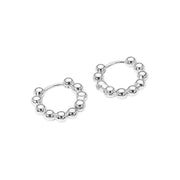 14K Gold Dipped Beaded Hoop Earrings