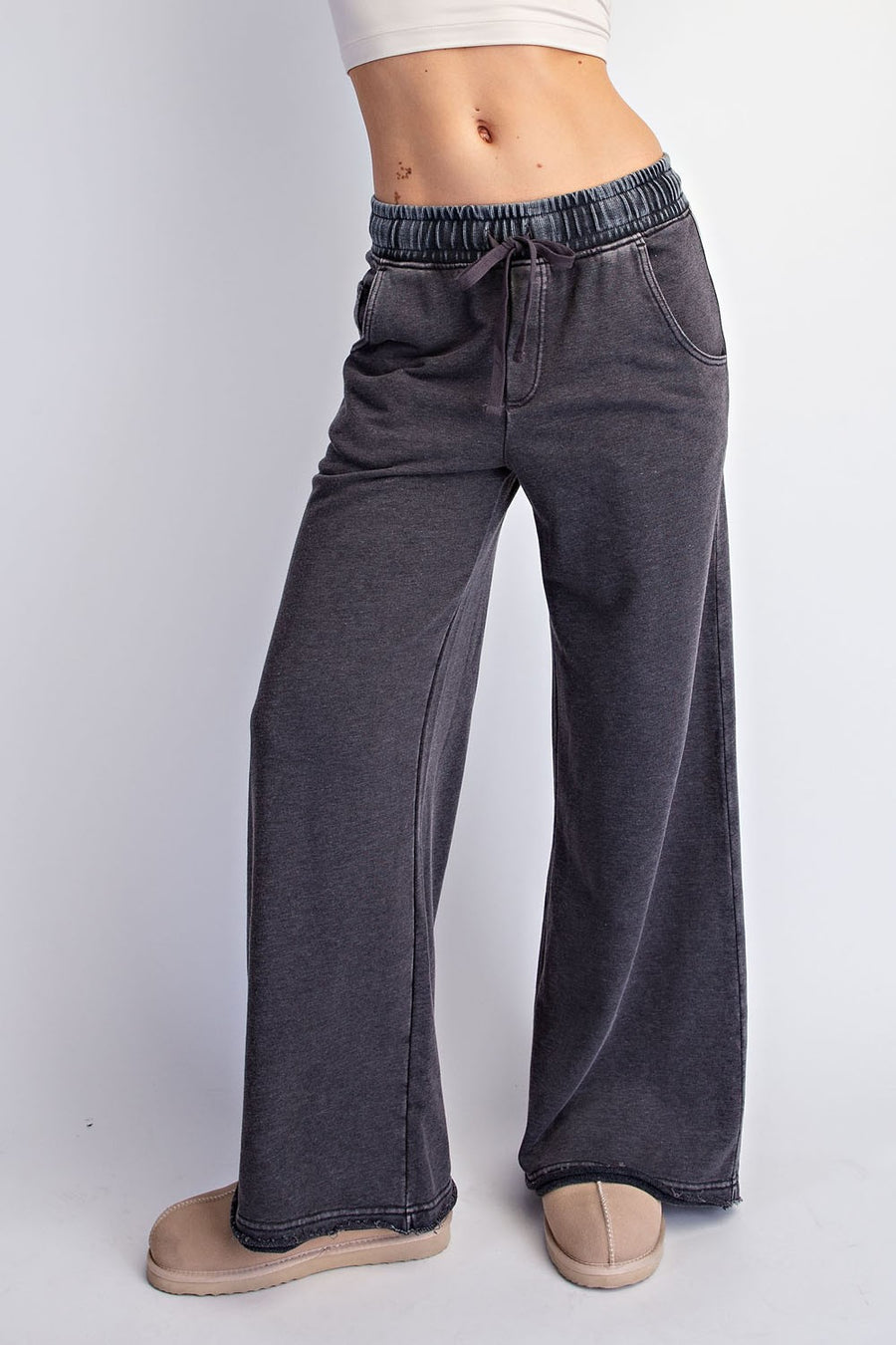 Everyday Wide Leg Pants- Black