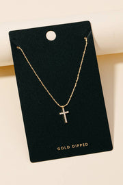 Rhinestone Cross Pendant Necklace