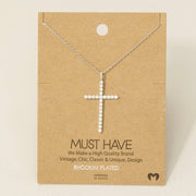 Pave Cross Necklace
