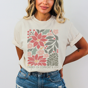 Tidings Of Comfort & Joy Floral Christmas Tee