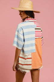 Patched Polo Top
