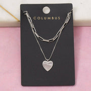 Heart Pendant Chain Layered Necklace
