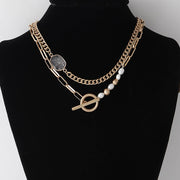 Stone N Bead Toggle Chain Necklace