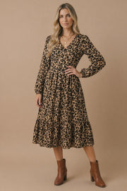 Animal Print Midi Dress