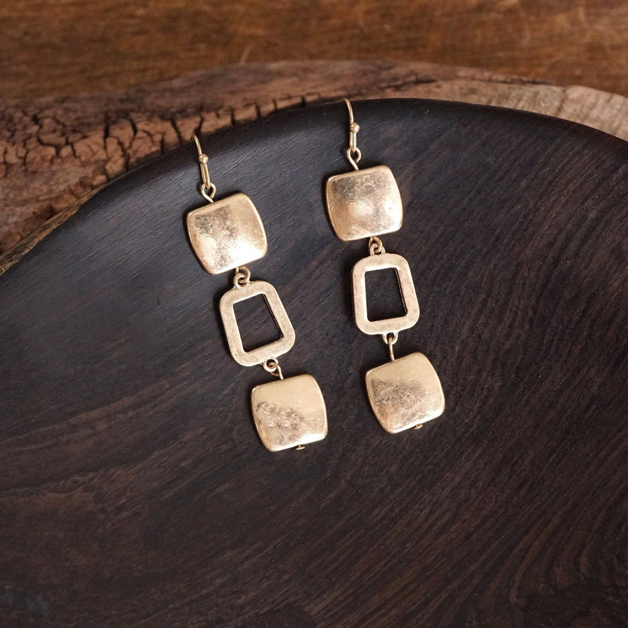 Boho Square Dangle Earrings