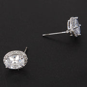 Oval Rhinestone Queen Inspired Earrings