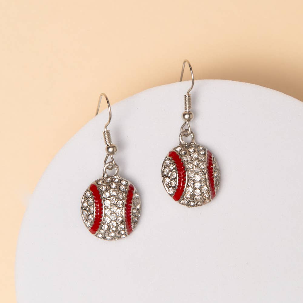 Game Day Crystal Pavé Dangle Earrings