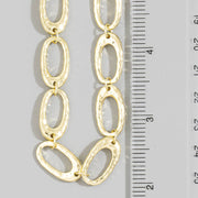 Hammered Oval Link Chain Necklace