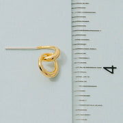 Gold Dipped Dainty Hoop Dangle Stud Earrings