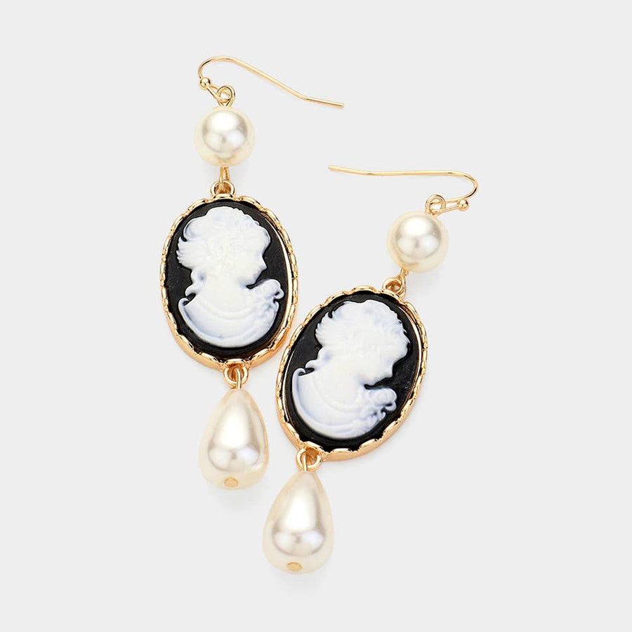 Cameo Dangle Earrings