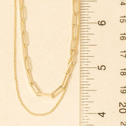 Double Chain Layered Necklace
