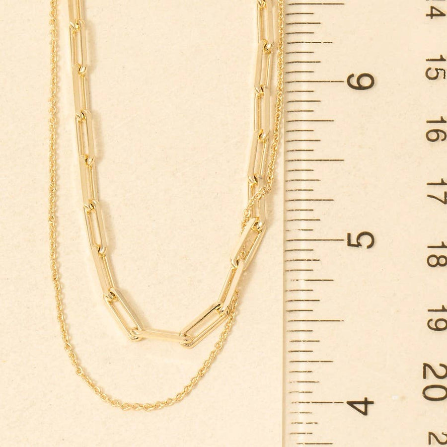 Double Chain Layered Necklace