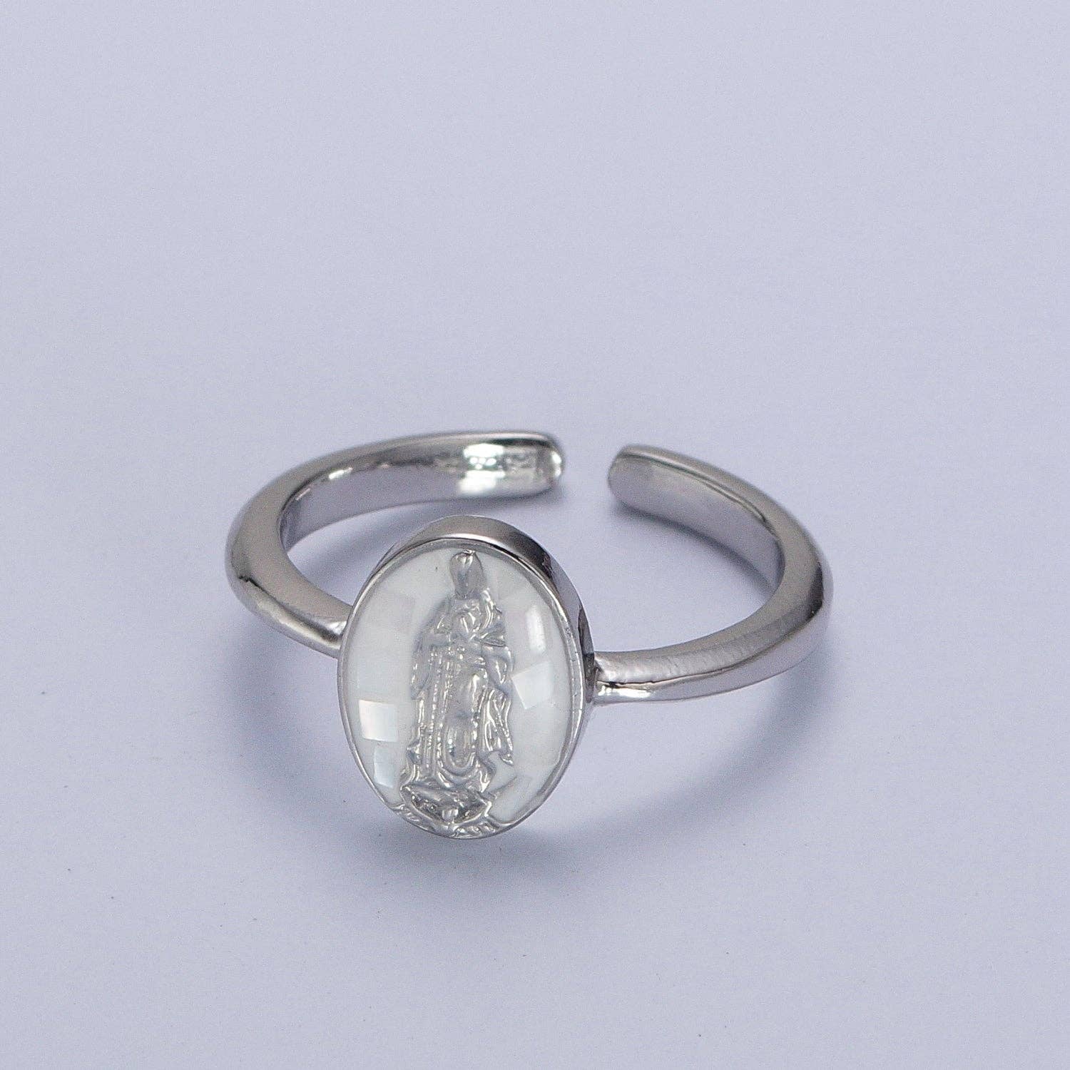 Virgin Mother Mary Shell Ring