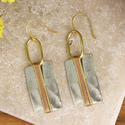Boho Mixed Metal Bar Earring