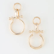 Modern Horseshoe Drop Earrings