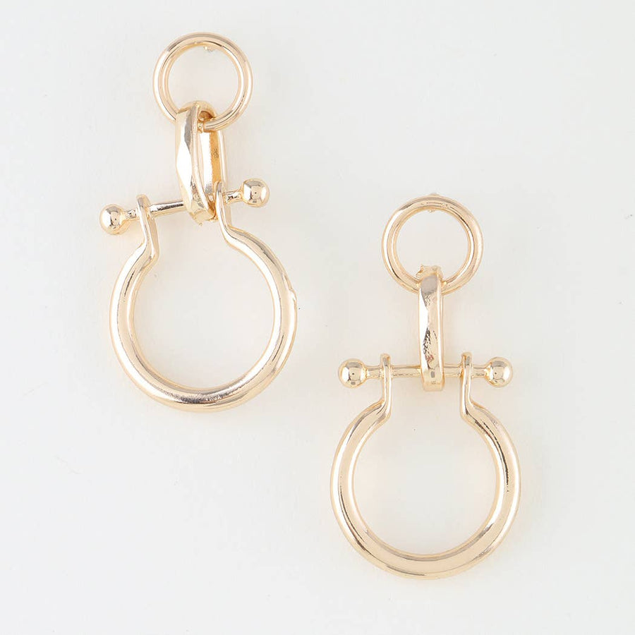 Modern Horseshoe Drop Earrings