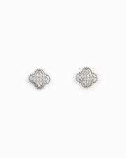 Pavé Clover Stud Earrings