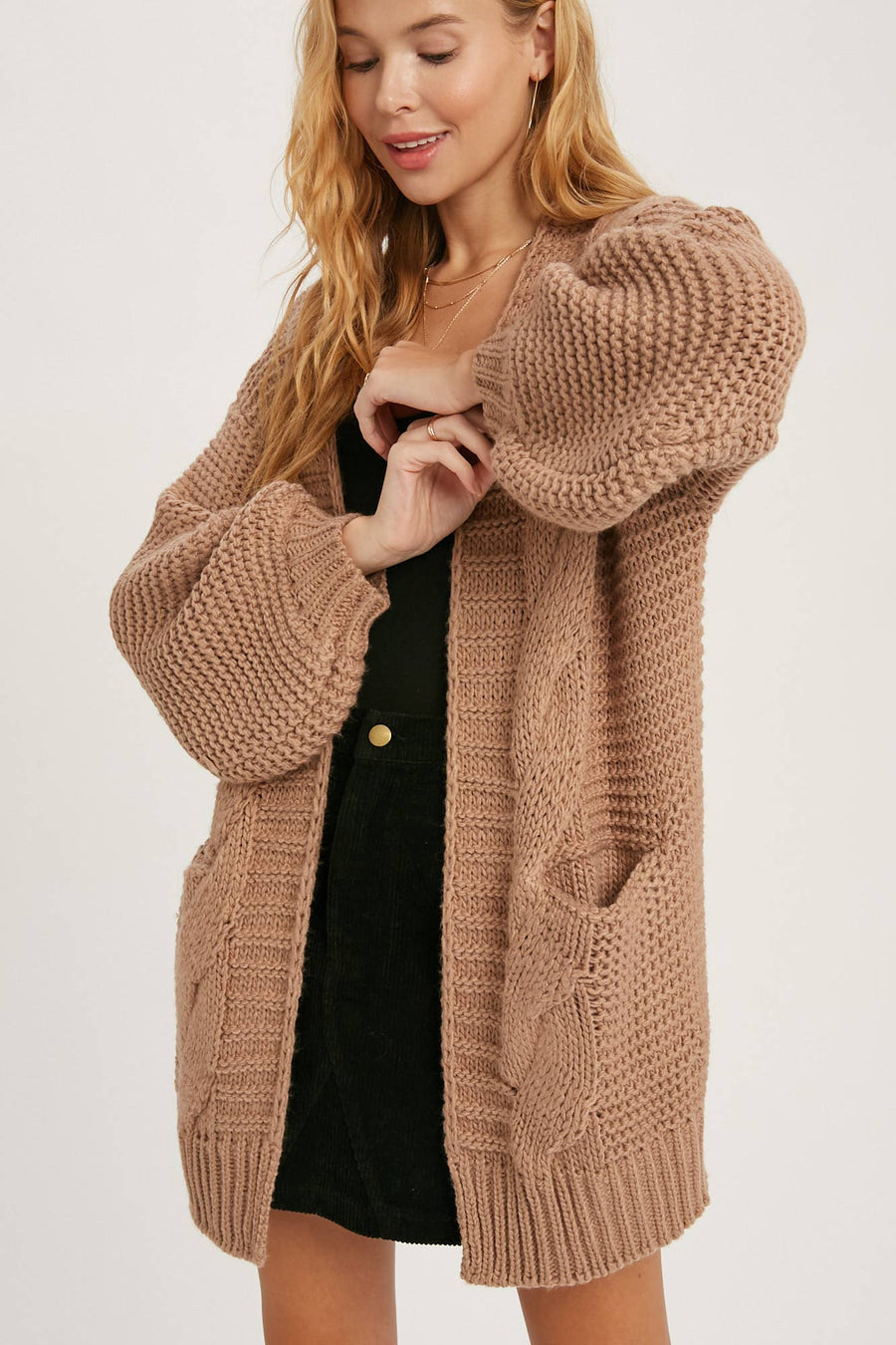 Chunky Cable Knit Cardigan