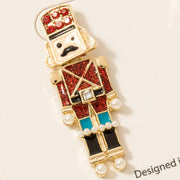 Enamel Nutcracker Drop Earrings