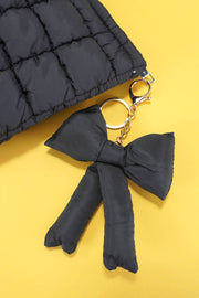 TRENDING PUFFY BOW RIBBON BAG CHARM KEYCHAIN