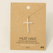 Pave Cross Necklace