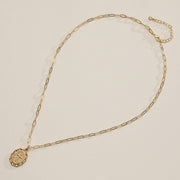Cross Pendant on Paperclip Chain Necklace