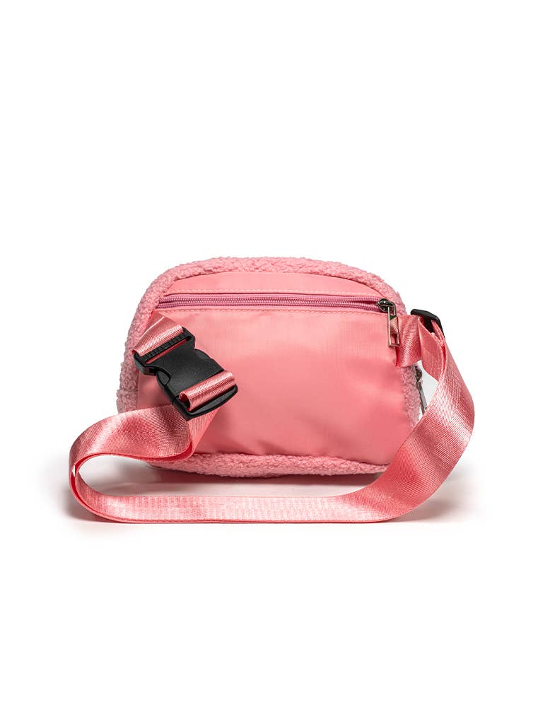 Adjustable Belt Bag - Pink & White Checkered