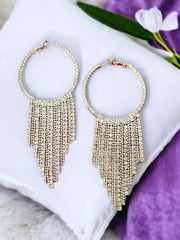 Rhinestone Fringe Earring
