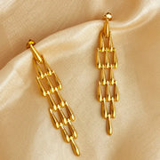 Gold Drop Elegant Drop Earrings