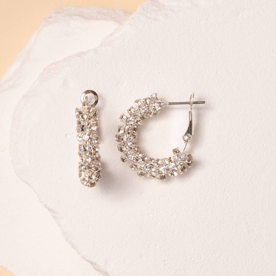 Crystal Open Hoop Earrings
