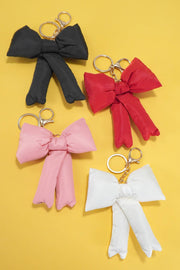 TRENDING PUFFY BOW RIBBON BAG CHARM KEYCHAIN