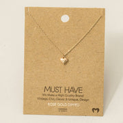 Gold Dipped Mini Heart Pendant Necklace
