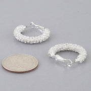 Petite Bejeweled Hoop Earrings