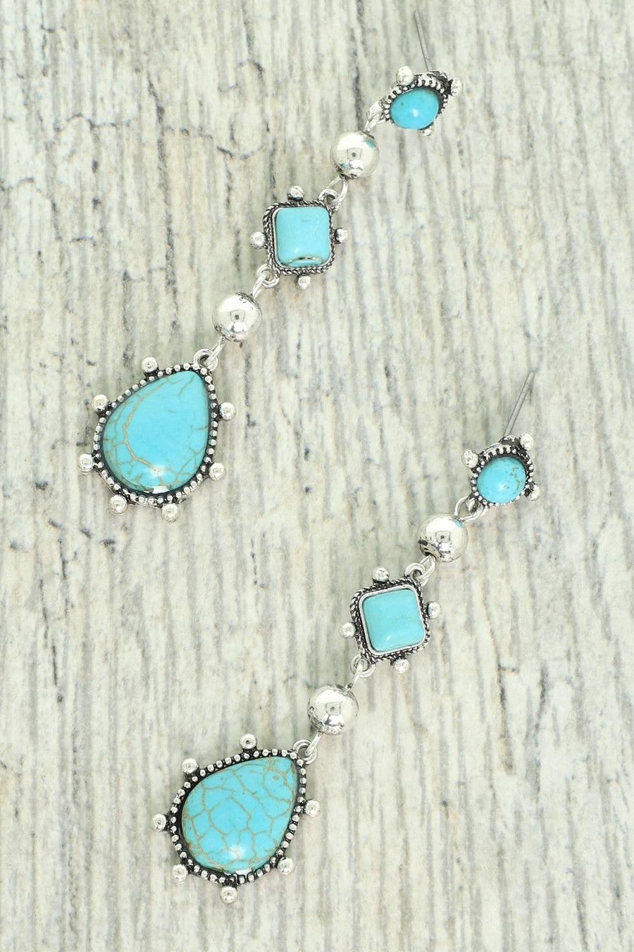 Teardrop Turquoise  Earrings