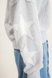 Star Patch Sleeve Sweatshirt